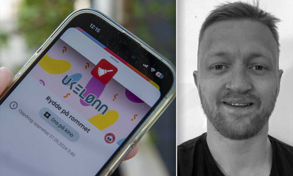 Ronny Rosvold har laget appen Ukelønn sammen med en barndomskompis som jobber som profesjonell designer. 📸: Kurt Lekanger / privat