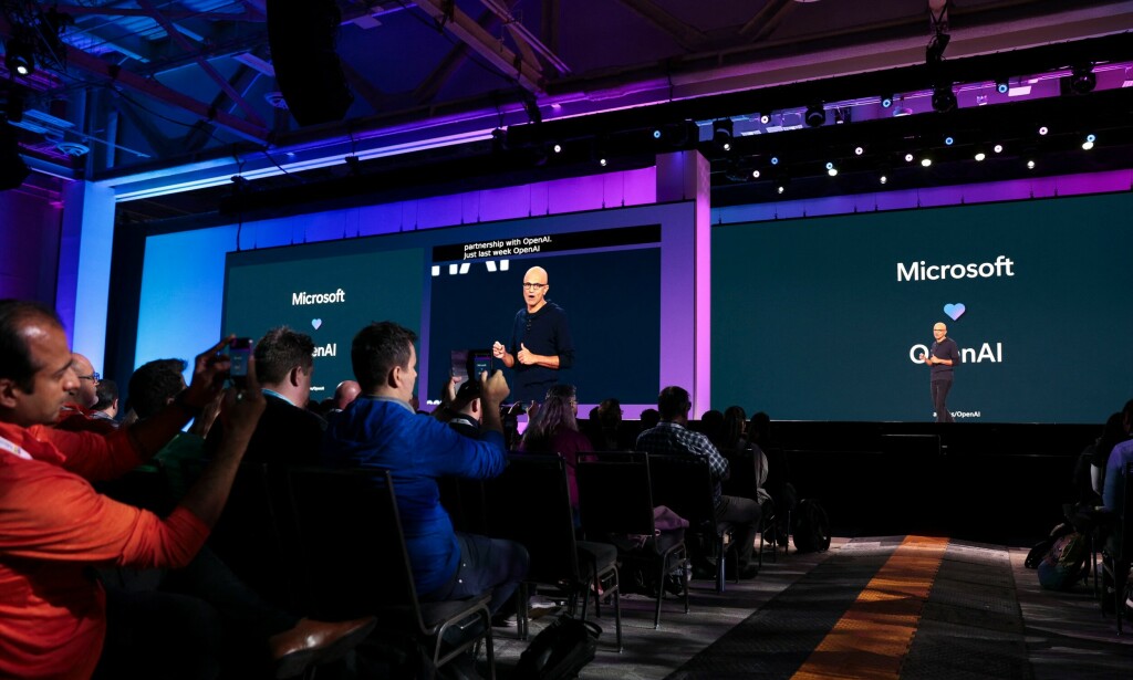 Microsofts CEO Satya Nadella på Microsoft Build 2024 i Seattle Convention Center. 📸: Jason Redmond / AFP / NTB