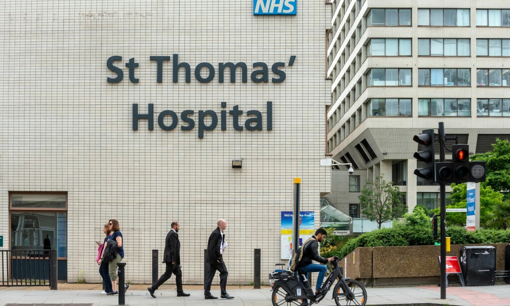 St Thomas er et av sykehusene som er berørt av dataangrepet mot en leverandør. 📸 Stephen Chung/LNP/Shutterstock/NTB