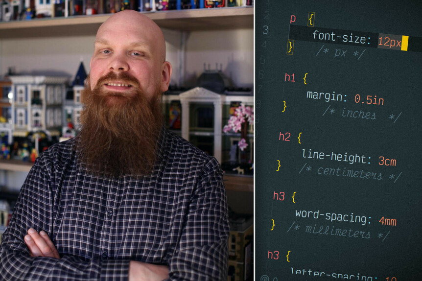 Lars-Erik Bruce er "Senior Software Engineer" i Redpill Linpro, og har en klar favoritt blant måleenhetene i CSS. 📸: Privat / kode24