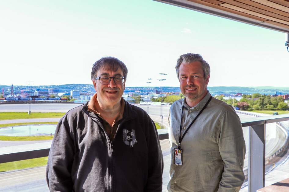 Fortran-utvikler Rowan Wood og CTO Lars Flågan i Rikstoto. 📸: Kurt Lekanger