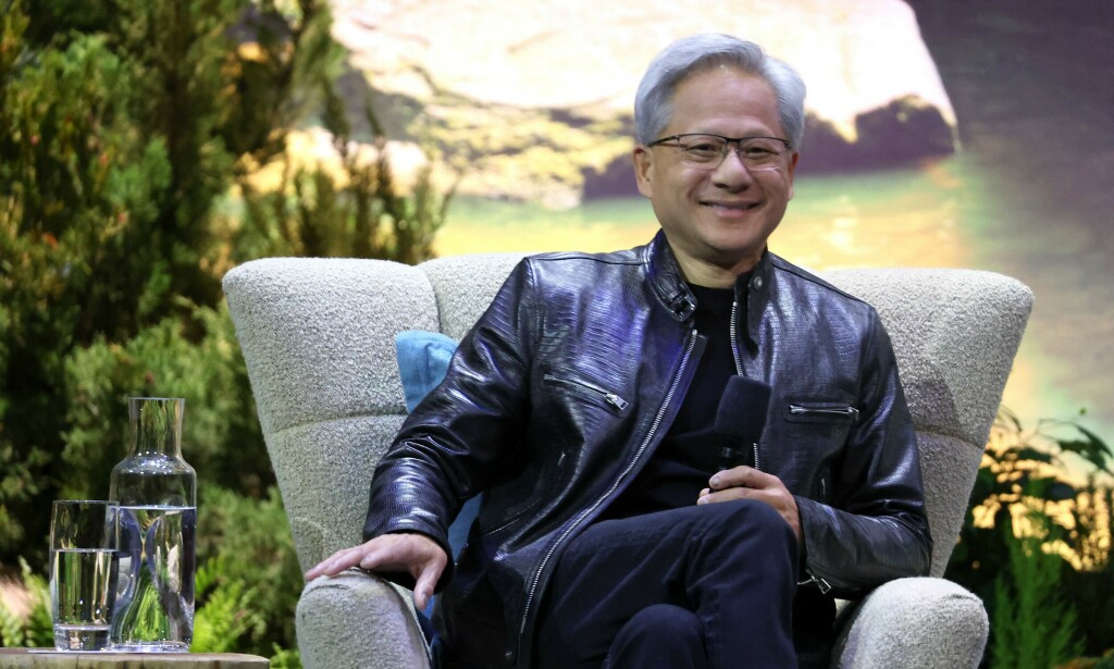 Jensen Huang har god grunn til å smile etter at Nvidia hadde rekordoverskudd sist kvartal.📸: Justin Sullivan / Getty / AFP / NTB